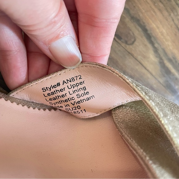 J. Crew Metallic Leather Espadrille Wedge Sandals NWOT Size 8.5 - Picture 7 of 9